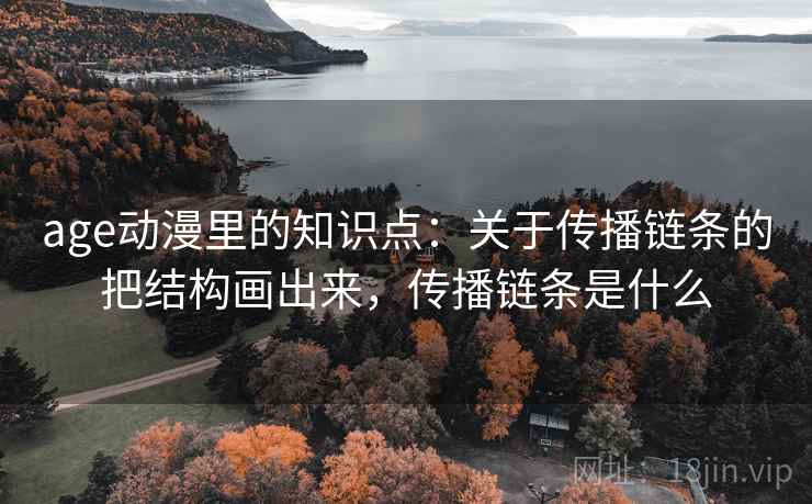 age动漫里的知识点：关于传播链条的把结构画出来，传播链条是什么
